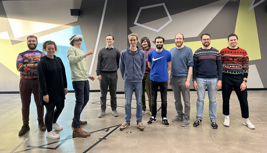 Picture of the RCS team in the VR arena
