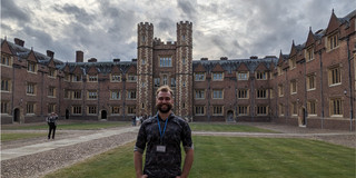 Manuel at St John’s College in Cambridge.