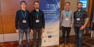 Philipp Binfet, Dieter Teichrib, Nils Schlüter, and Manuel Klädtke at Marina Bay Sands Conference Centre in Singapore, attending 62nd CDC 2023.